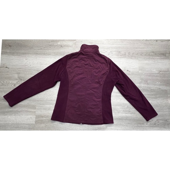 Columbia Women Fleece Jacket Full Zip Size M Quilted Panel Purple - Picture 2 of 16